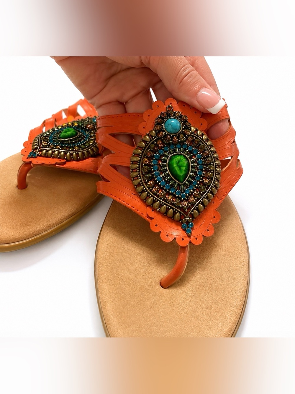 Patrizia by Spring Step Embellished Sandals Size Euro39 US8 Gorgeous